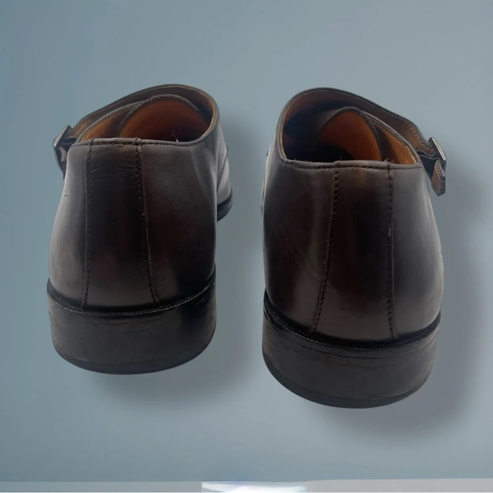 Carlos Santana Men's Passion Double Monk Strap Loafers Size 11.5 Brown